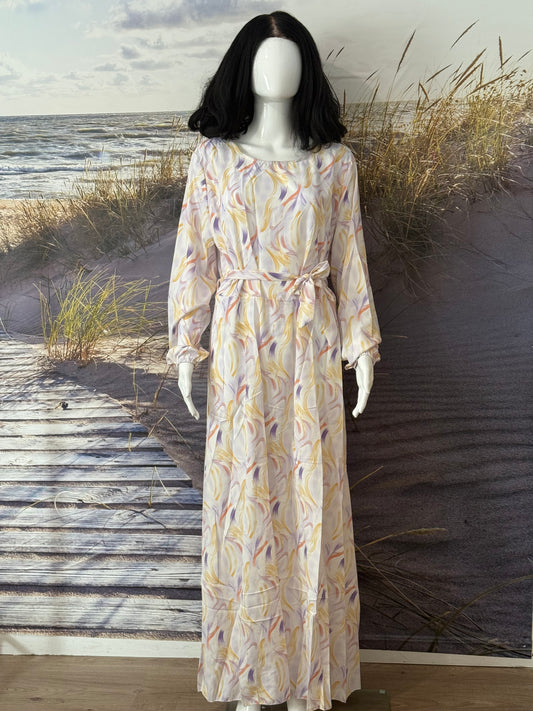 Robe Longue Élégante | Imprimé Pastel