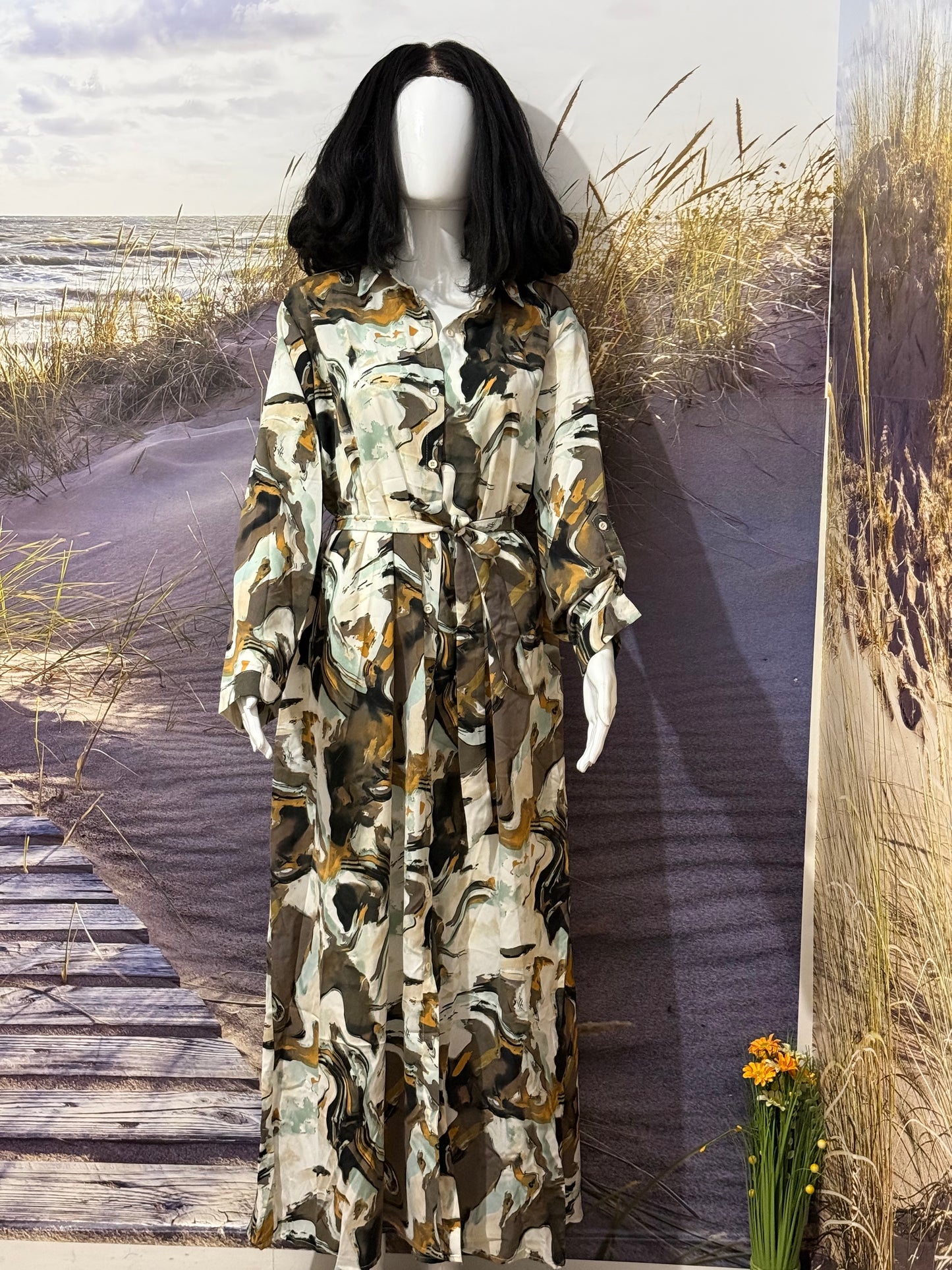 Robe Bohème Émeraude Brodée