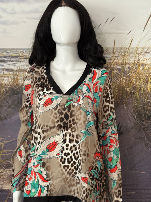 Blouse Imprimée Léopard | Fleurs