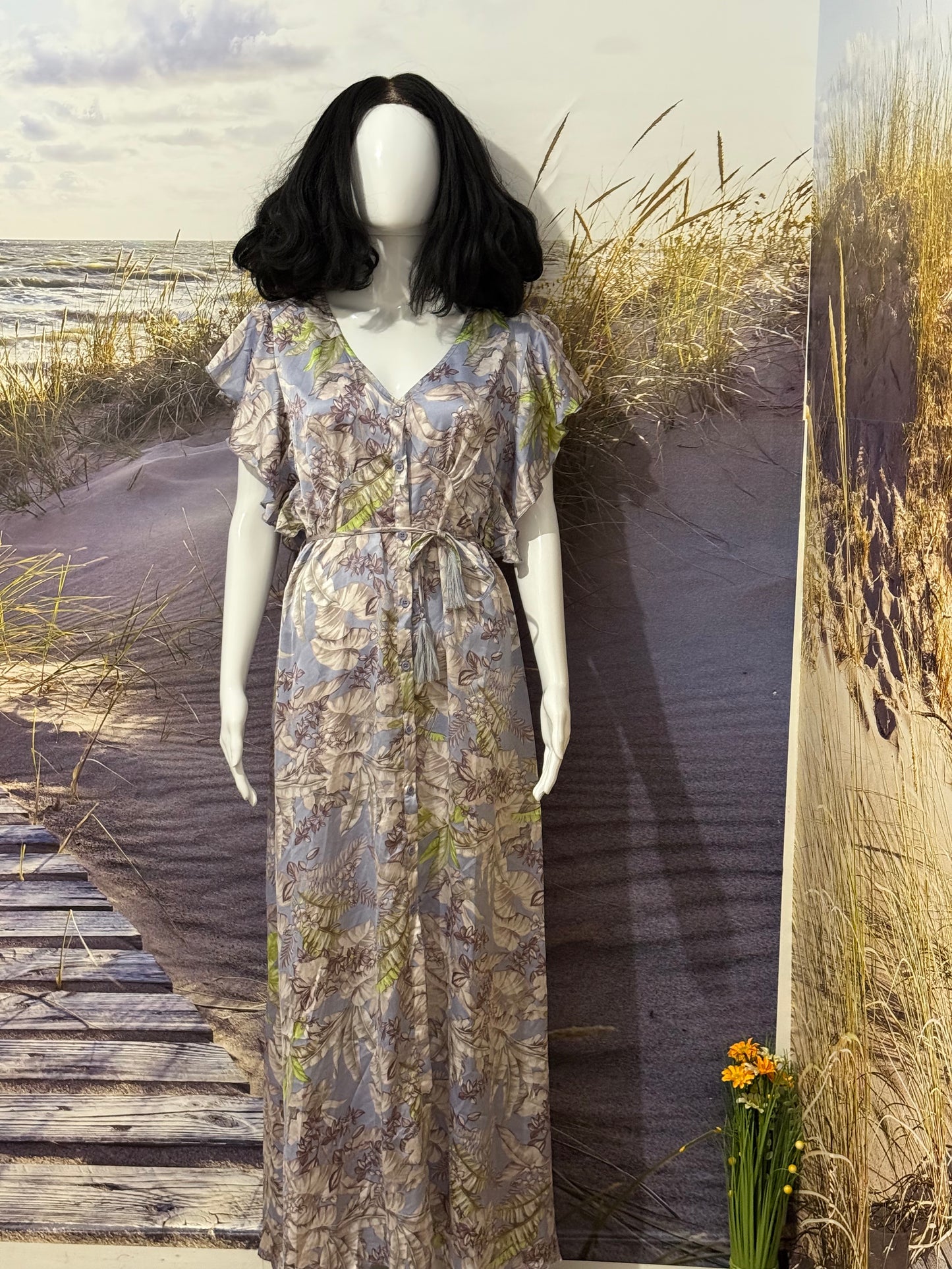 Robe Fleurie à Volants | Longue