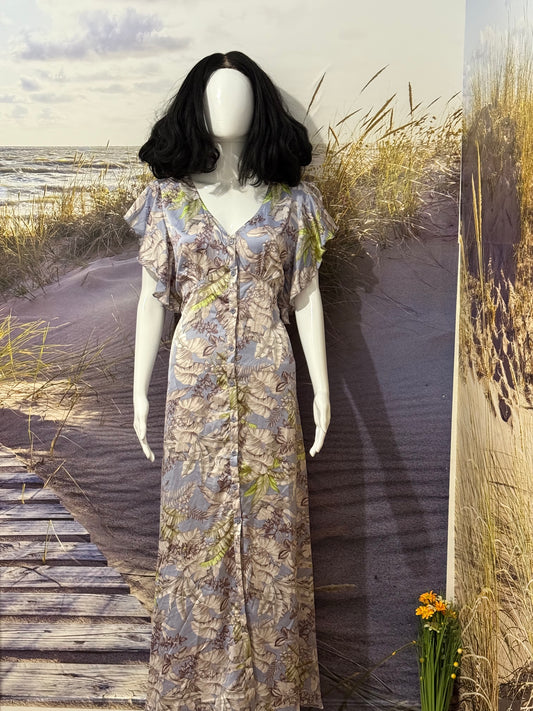 Robe Fleurie à Volants | Longue